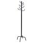 70" Metal Coat Hat Rack Standing Clothes Jacket Hanger Hall Tree Stand w/8 Hooks
