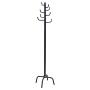 70" Metal Coat Hat Rack Standing Clothes Jacket Hanger Hall Tree Stand w/8 Hooks