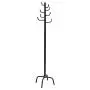 70" Metal Coat Hat Rack Standing Clothes Jacket Hanger Hall Tree Stand w/8 Hooks