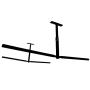 StoreYourBoard Ski and Snowboard Ceiling Storage Rack, Hi Port 2 Overhead Hanger Mount