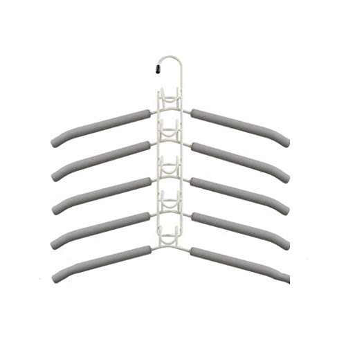 WZP Space-Saving Hanger Multi-Layer Hanger,Wardrobe Storage Artifact Magic Home Drying Rack Easy to Clean/White/As Shown