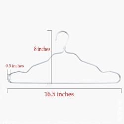 Jiede Premium Clothes Hangers Metal Suit Hanger for Closet Space Saving Made of Aluminum Alloy, 10 Pack, Silver