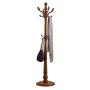 COAT RACK European Oak Floor Household Storage Hangers Assembly Single Pole Clothes Rack (Color : Antique color)