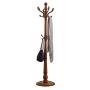 COAT RACK European Oak Floor Household Storage Hangers Assembly Single Pole Clothes Rack (Color : Antique color)