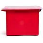 HOMZ Container with 4 Cord Wraps, Base and Clear Lid, Set of 4 Plastic Holiday Light Storage Box, 4 Pack, Red, Green