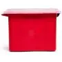 HOMZ Container with 4 Cord Wraps, Base and Clear Lid, Set of 4 Plastic Holiday Light Storage Box, 4 Pack, Red, Green