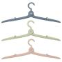 YorangeLand Portable Travel Hangers Mini Travel Accessories Clothes Folding Hanger Durable Compact Coat Drying Rack PP Plastic Outdoor Windproof Suit Hanger- Pack of 6 (Blue Green Pink)