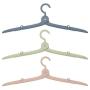 YorangeLand Portable Travel Hangers Mini Travel Accessories Clothes Folding Hanger Durable Compact Coat Drying Rack PP Plastic Outdoor Windproof Suit Hanger- Pack of 6 (Blue Green Pink)