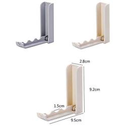 Self Adhesive Towel Clothes Hanger Hooks Rotating Space Saving Racks Foldable Sticky Wall Hanging Hook Gray