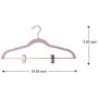 OnCloud-7 Pink Velvet Hangers with Clips 20 Pack, Non Slip Pants and Skirt Hangers with Rose Gold Hooks