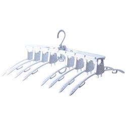 EvaroFly Multipurpose Portable Folding Hanger, Anti-skidding No Trace Storage Clothes Hanger, Save Space -White 2 Pcs