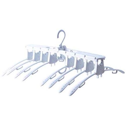 EvaroFly Multipurpose Portable Folding Hanger, Anti-skidding No Trace Storage Clothes Hanger, Save Space -White 2 Pcs