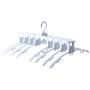 EvaroFly Multipurpose Portable Folding Hanger, Anti-skidding No Trace Storage Clothes Hanger, Save Space -White 2 Pcs
