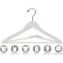 The Great American Hanger Company White Wood Suit Hanger w/Solid Wood Bar, Boxes of 100 Space Saving 17 Inch Flat Wooden Hangers w/Chrome Swivel Hook & Notches for Shirt Dress or Pants