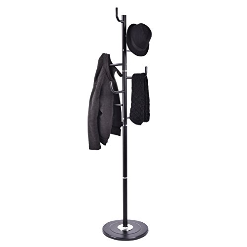 Coat Stand Tree Rack Hat Holder Entryway Hanger Umbrella Clothes With 8 Hooks 69 Inch