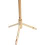Ellymi Premium Wooden Coat Rack Freestanding with 9 Hooks Painted Solid Wood Tree Hangers for Coats, Hats, Scarves, Clothes and Handbags 48x48x175cm, Wood Color Tree Rack Stand for Coats Clothes