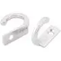 uxcell Metal Clothes Coat Wall Mounted Single Storage Hook Hangers 10pcs Silver Tone