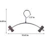 Echaprey 10PCS Iron Children Clothes Hangers Retro Kids Hangers with Clips for Pants Underwear