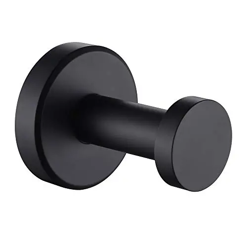 APLusee Matte Black Robe Towel Hook, Stainless Steel Modern Coat Hook, Utility Shower Towel Hanger for Bathroom Kitchen Home Storage APLusee Matte Black Robe Towel Hook, Stainless Steel Modern Coat Hook, Utility Shower Towel Hanger for Bathroom Kitchen Home Storage