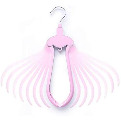 EvaroFly Multipurpose Magic Folding Hanger, No Trace Child Storage Clothes Hanger, Household Travel Camping -Pink 5 Pcs EvaroFly Multipurpose Magic Folding Hanger, No Trace Child Storage Clothes Hanger, Household Travel Camping -Pink 5 Pcs