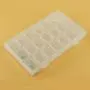 SUPVOX 2pcs 21 Compartments Boxes Shockproof Transparent Nail Art Jewelry Bead Container Empty Storage Boxes Case Holder Nail Art Organizer for Salon