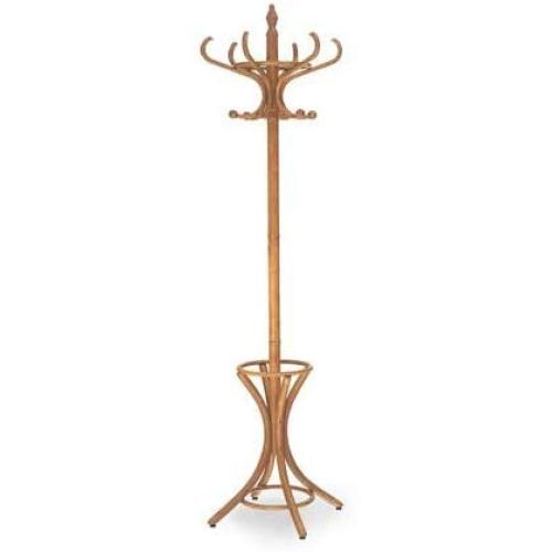 AQ-FURNITURE Coat and Hat Wooden Rack Antique Style with Umbrella Stand Hanger with 12 Hooks Floor Peg Hanger for Clothes Coat and Hat Rack Stand