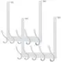 WEBI Over The Door Hook,Over The Door Towel Rack,Door Hanger Over Door Coat Rack Towel Hanger for Hanging Towels,Clothes,Bathroom,White,2 Packs