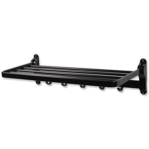 brightmaison Clothes Drying Rack Wall Mounted Folding Adjustable Collapsible - Ships Assembled (Black)