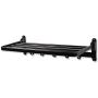 brightmaison Clothes Drying Rack Wall Mounted Folding Adjustable Collapsible - Ships Assembled (Black)