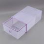 5 Pcs Clear Plastic Shoe Storage Boxes, Foldable Shoe Containers Double Plastic Purple DIY Shoe Drawers Home Storage