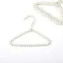 POPETPOP 3Pcs Pearl Design Dog Cat Clothes Hanger, Elegant Pet Clothes Hanger for Dog Cat Grooming Hangers, 20cm (White)