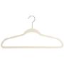 EBTOOLS Clothes Hangers, Thin Flocking Hangers Non Slip Clothes Suit Shirt Pant Hangers Organization Home 20 Pcs (Ivory)
