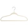 EBTOOLS Clothes Hangers, Thin Flocking Hangers Non Slip Clothes Suit Shirt Pant Hangers Organization Home 20 Pcs (Ivory)