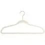 EBTOOLS Clothes Hangers, Thin Flocking Hangers Non Slip Clothes Suit Shirt Pant Hangers Organization Home 20 Pcs (Ivory)