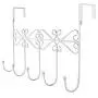 Dingang Over Door Rack Hook Hanger,White Metal 5 Hook Metal Hanger for Hanging Clothes, Coat, Hat Belt Dingang Over Door Rack Hook Hanger,White Metal 5 Hook Metal Hanger for Hanging Clothes, Coat, Hat Belt