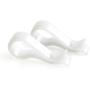 HANGERWORLD 20 White Space Saving Plastic Grips Hanger Clips for Pant Bar Coat Clothes Hangers