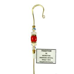 Handmade Jeweled Ornament Hanger Hook- TRADITION