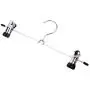 10PCS Trouser Pants Skirt Hangers Stainless Steel Stand Holder with 2 Clips Home Storage Clothes Hangers Portable 10PCS Trouser Pants Skirt Hangers Stainless Steel Stand Holder with 2 Clips Home Storage Clothes Hangers Portable