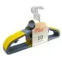 10Pcs/Lot Seamless Thicker Longer Section Hanger Non Slip Clothes Hangers Stays Clothes Hanger,Yellow