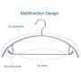 Nature Smile 10 Pack Non-Slip Suit Hanger,Coat Jacket Hangers,Sweater Hangers,PVC-Coating Metal Hangers for Pants,Shawls,Belts,Bras - Dimple & Crease Free T-Shirt Hangers,Silvery Grey Color