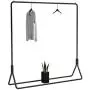YKFU Metal Coat Rack Stand, Floor-Mounted Triangle Feet, Solid Clothes Hat Rack Hangers, Single Top Rod, Two Hooks On The Side, Suitable for Home Clothing Stores YKFU Metal Coat Rack Stand, Floor-Mounted Triangle Feet, Solid Clothes Hat Rack Hangers, Single Top Rod, Two Hooks On The Side, Suitable for Home Clothing Stores