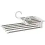 Grey990 Stainless Steel Multi-Layer Clothes Pants Hangers Wardrobe Jeans Storage Rack White