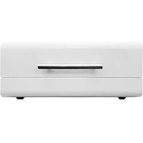 White Sleek Modern Bread Boxes For Kitchen Counter - Steel Bread Storage Bin By Cooler Kitchen