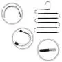 VIOLETY Pants Hanger Multi-Layer S-Style Non-Slip Stainless Steel Rack Space Saver for Jeans Clothes (1pack)