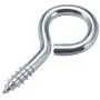 uxcell 1.6 inches Screw Eye Hooks Self Tapping Screws Carbon Steel Screw-in Hanger Eye-Shape Ring Hooks 30pcs