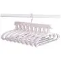 HJYPYJ Magic Clothes Hangers, 9 in 1 Stainless Steel + ABS Rotating Hanger, Space Saving Hanger Organiser, Suitable for Cloakroom and Wardrobe/White / 3 Pcs HJYPYJ Magic Clothes Hangers, 9 in 1 Stainless Steel + ABS Rotating Hanger, Space Saving Hanger Organiser, Suitable for Cloakroom and Wardrobe/White / 3 Pcs