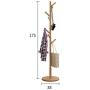 Xuejuanshop Entryway Coat Tree Coat Rack Free Standing Solid Wood Coat Rack Bedroom Clothes Rack Home Creative Hanger Storage Hat Stand