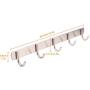 Tiberham Coat Hook Rack, Stainless Steel 5 Hook Storage Organizer Rack, Wall Mounted Hat Coat Towel Hook Rail Bar, Dress Robe Hanger Clothes Key Holder Hook for Door Kitchen Bathroom Bedroom Closet