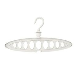Fctorua Plastic Clothes Hanger 9 Holes Towel Hook Closet Organizer Plastic Storage Rack (White)