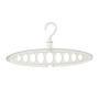 Fctorua Plastic Clothes Hanger 9 Holes Towel Hook Closet Organizer Plastic Storage Rack (White)